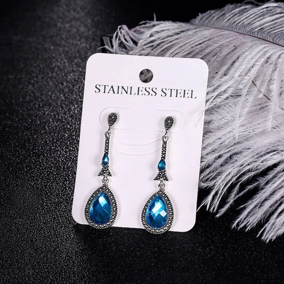 NEW!💙💎BEAUTIFUL BRIGHT AQUA! ANTIQUE SILVERY💎💙 - Picture 5 of 14